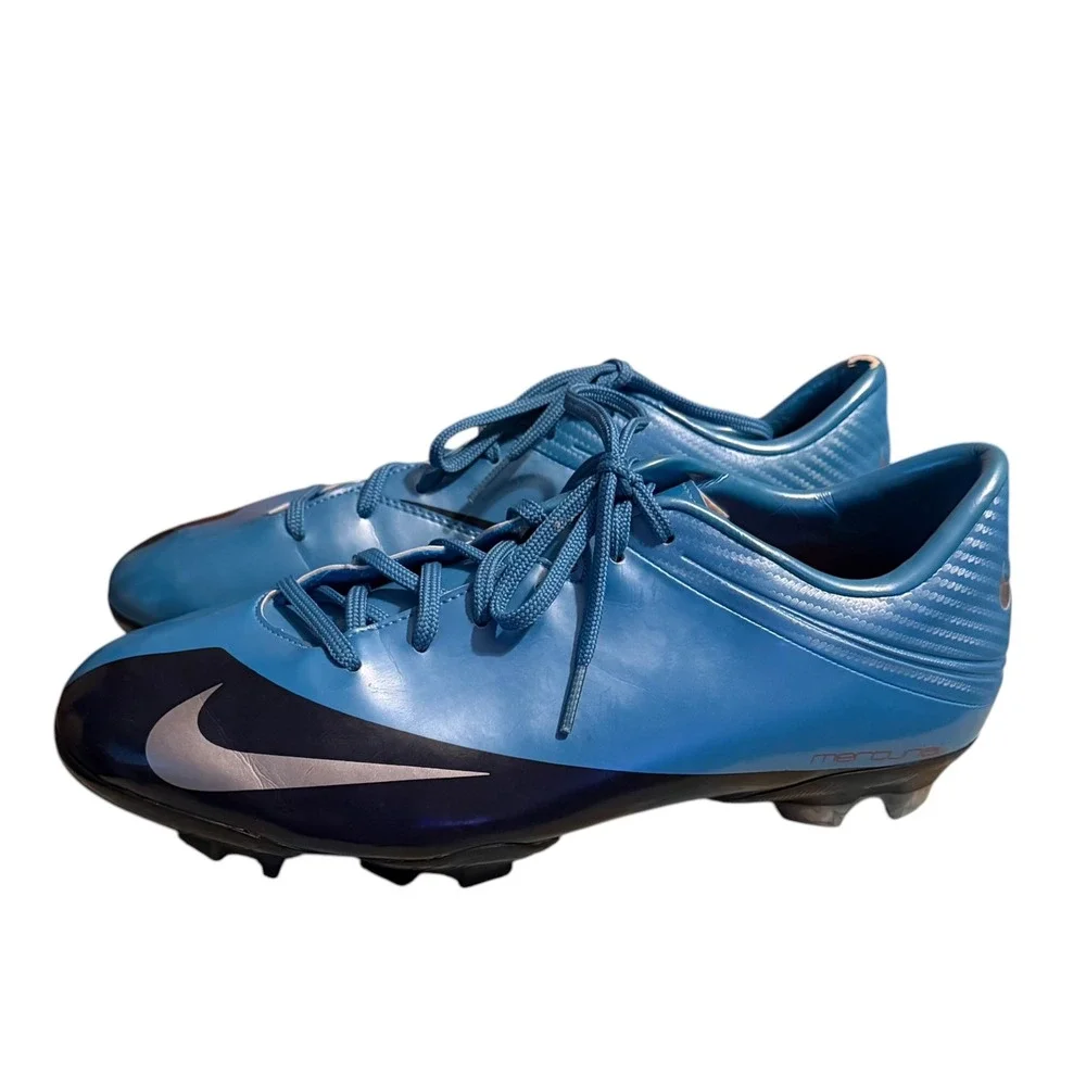 Nike Mercurial Vapor V FG Orion Blue / Silver Soccer Cleats 354535-404 Men's 11